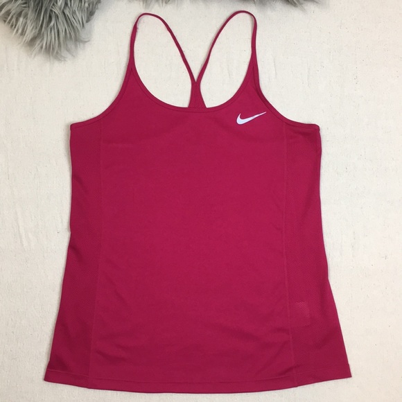 Nike Tops - Pink NikeDri- Fit  Y Back Running Tank Top